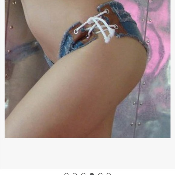 Hot Denim Cut Off Mini Shorts - Picture 2 of 5